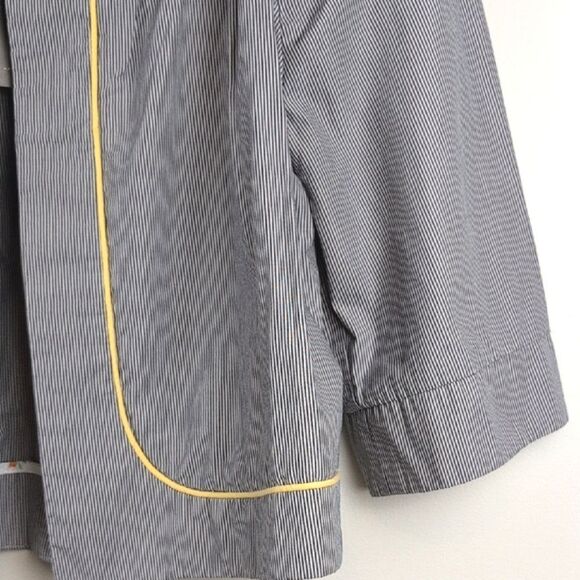 NWT Anthropologie Sidra Black & White Pinstripe Short Jacket 3/4 Length Sleeve - Picture 6 of 11